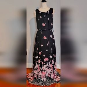 Black/Blush Maxi Dress Size 12